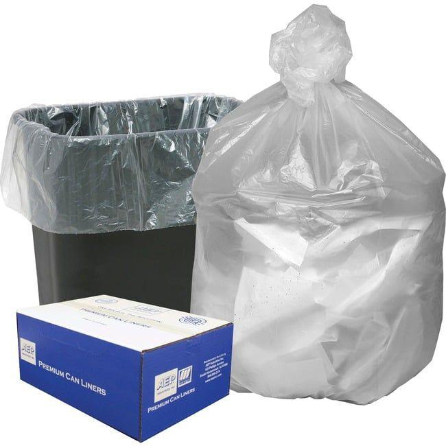 WBIHD24248N | Berry High Density Commercial Can Liners - Small Size - 10 gal Capacity - 24" Width x 24" Length - 0.31 mil (8 Micron) Thickness - High Density - Natural - Resin - 1000/Carton - Garbage | BulkSupply.com