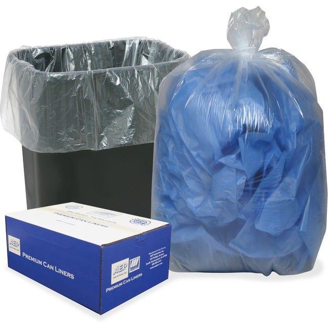 WBI243115C | Berry Clear Linear Low-Density Can Liners - Small Size - 16 gal Capacity - 24" Width x 33" Length - Low Density - Clear - Hexene Resin - 500/Carton - Can, Home, Office | BulkSupply.com