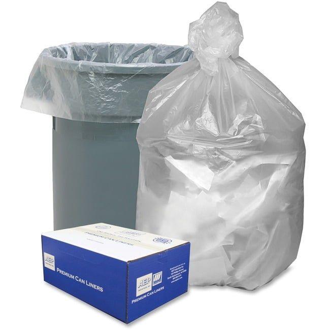 WBIHD434816N | Berry High Density Commercial Can Liners - Extra Large Size - 56 gal Capacity - 43" Width x 48" Length x 48" Depth - 0.63 mil (16 Micron) Thickness - High Density - Natural - High-density Polyethylene (HDPE) - 200/Carton - Office Waste | Bu