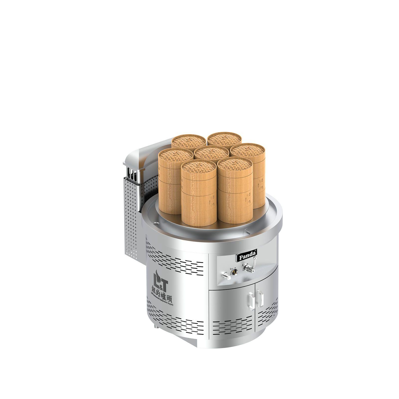 36" Super Round Open Style Dim Sum Steamer (Short Flue Riser)