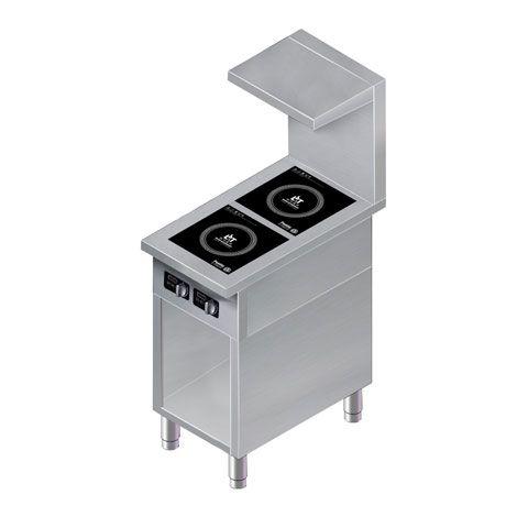 Electric Induction Cooker Range Storage Cabinet Base With Double Burners