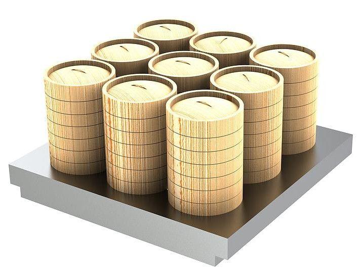 S/S Plate with 9-hole (for 6" bamboo Steamer)