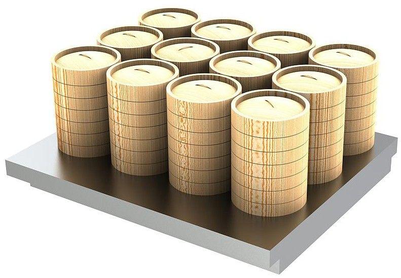S/S Plate with 12-hole (for 5" bamboo Steamer)