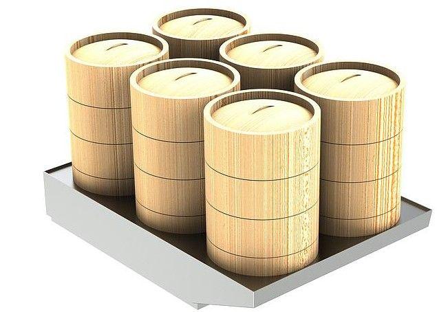 S/S Plate with 6-hole (for 8" bamboo Steamer) (Left)