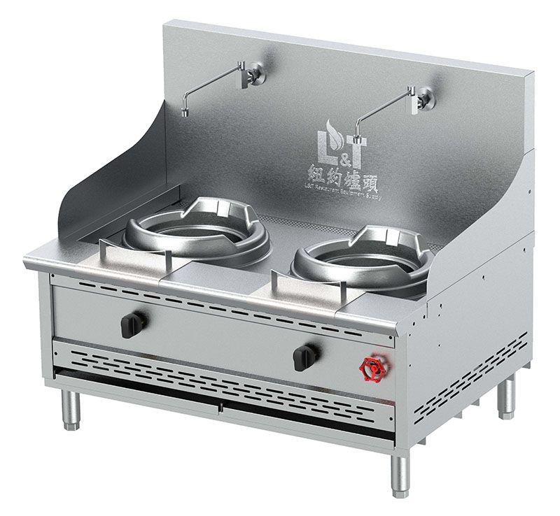 13"+13" Countertop Stainless Steel Econ Wok Range