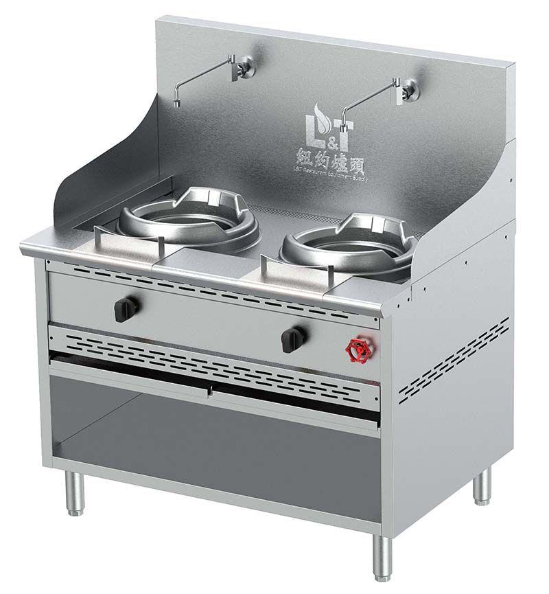 13"+13" Stainless Steel Econ Wok Range with Storage
