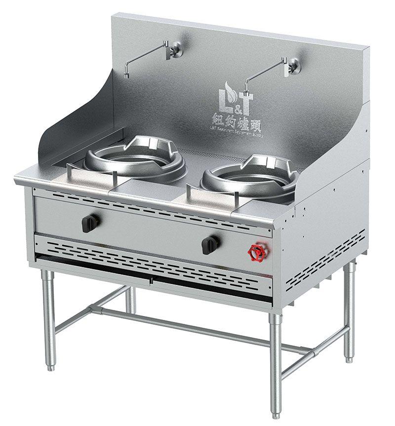 13"+13" Stainless Steel Econ Wok Range with Stand Base