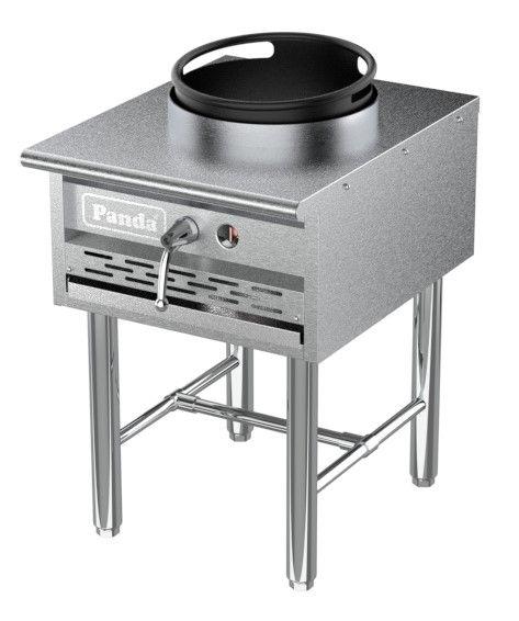 13" Open Kitchen Style Cast Iron Econ Wok Range with Stand Base