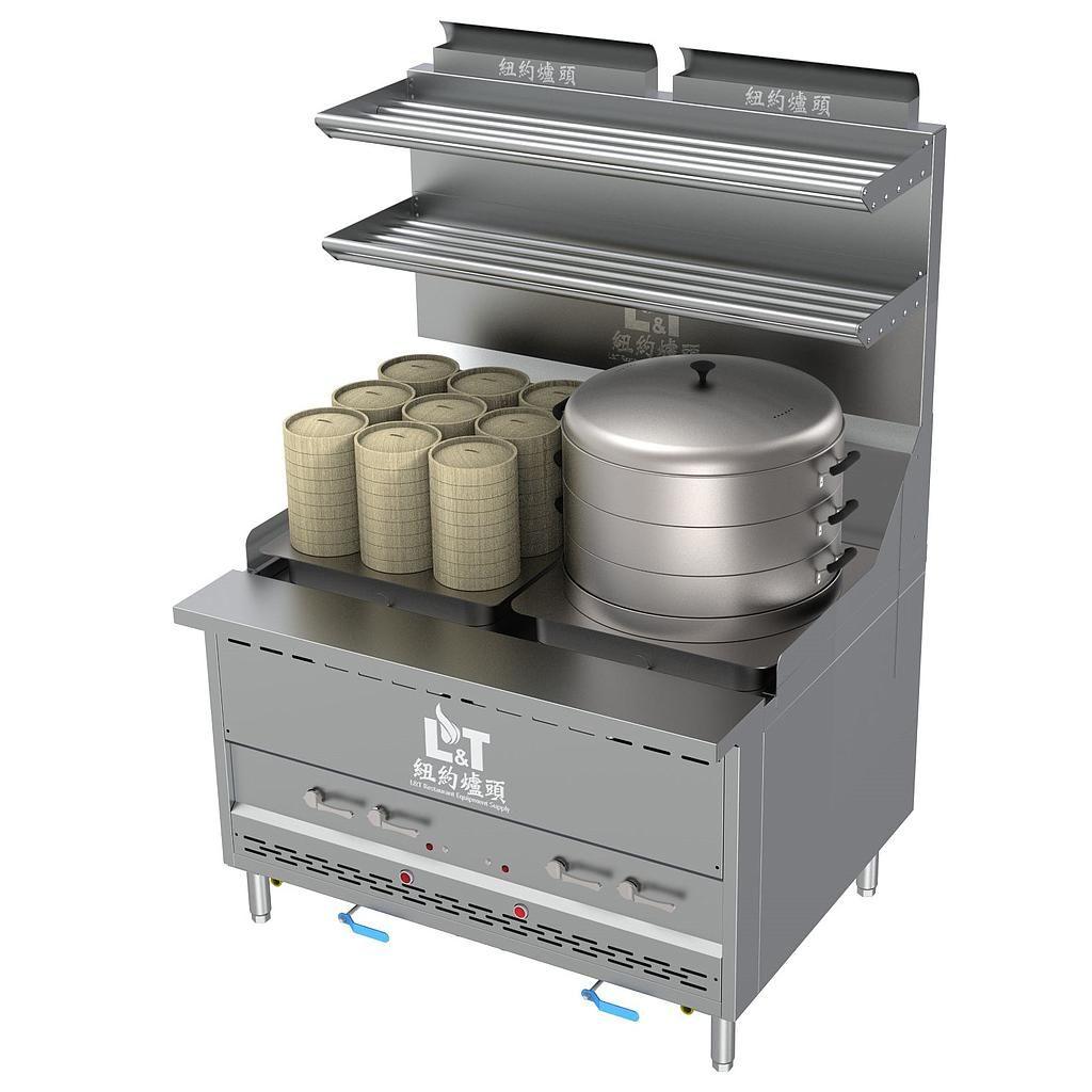 48" Interchangeable Steam Range with Bao Steamer+9 Dim Sum Cooker