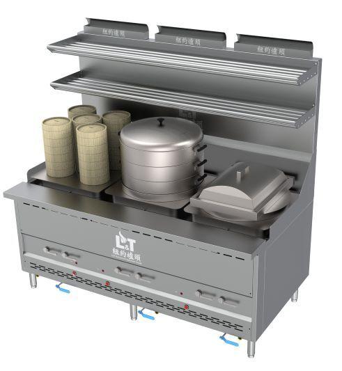 72" Interchangeable Steam Range with Bao Steamer+Cheung Fun Cooker+5 Dim Sum Cooker