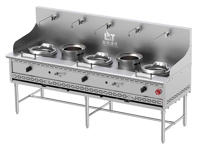 13"+13"+13" Stainless Steel Econ Wok Range with Stand Base+Two Soup Pots