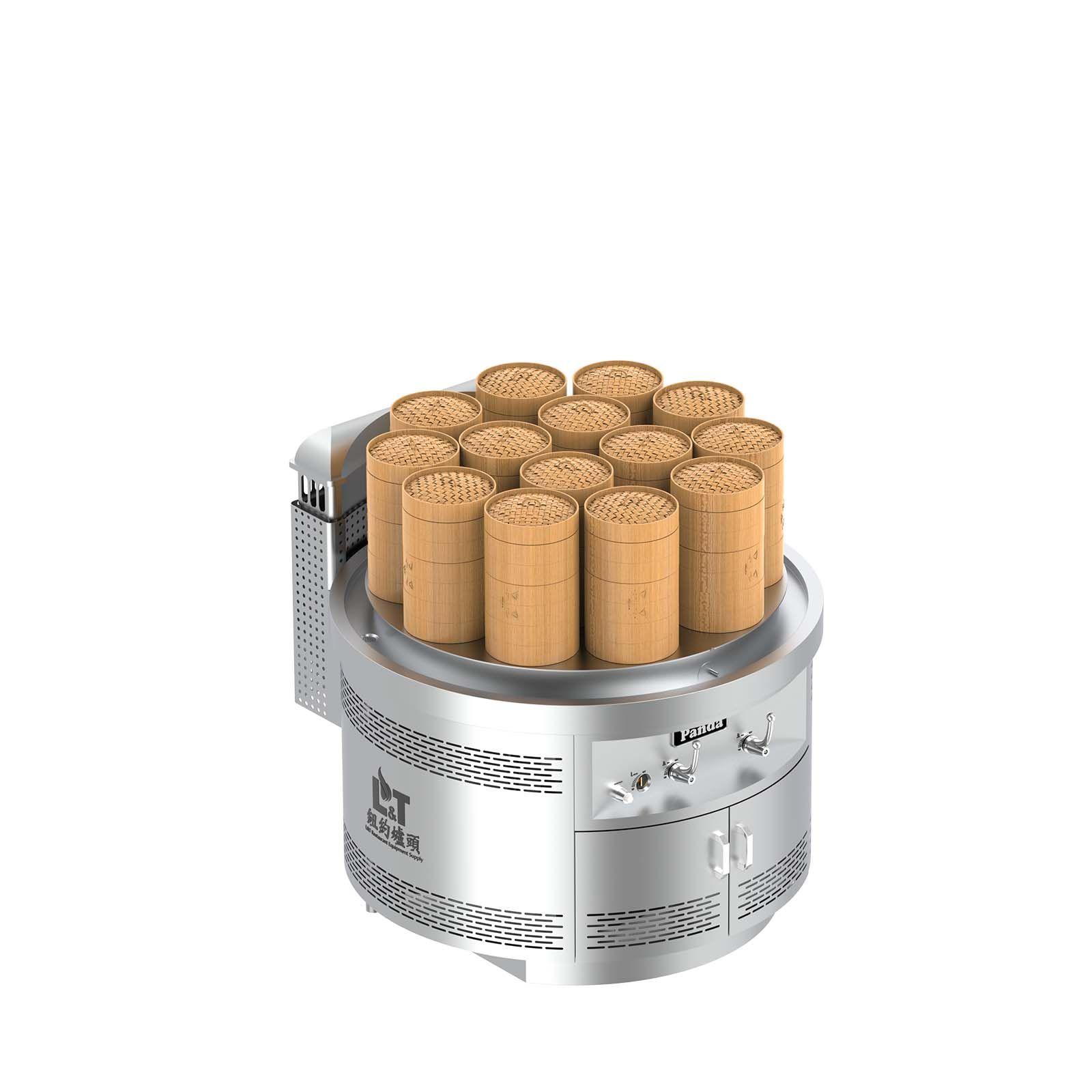 48" Super Round Open Style Dim Sum Steamer (Short Flue Riser)