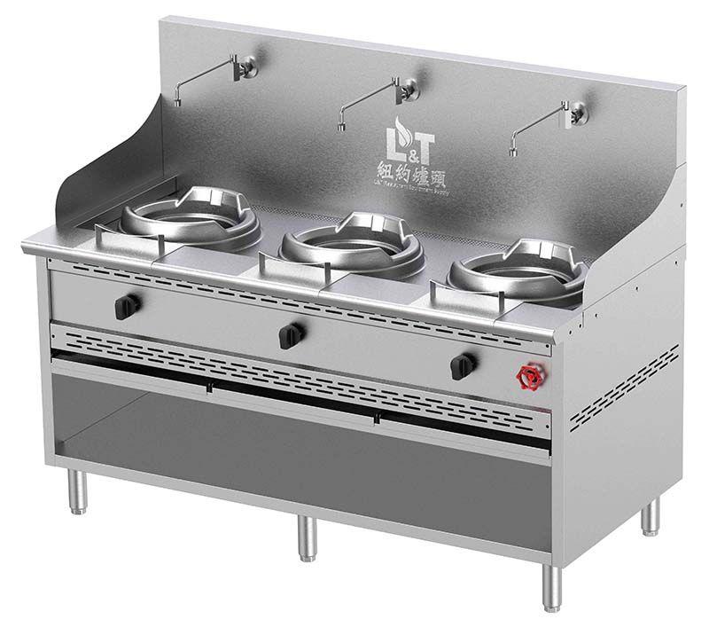 13"+13"+13" Stainless Steel Econ Wok Range with Storage