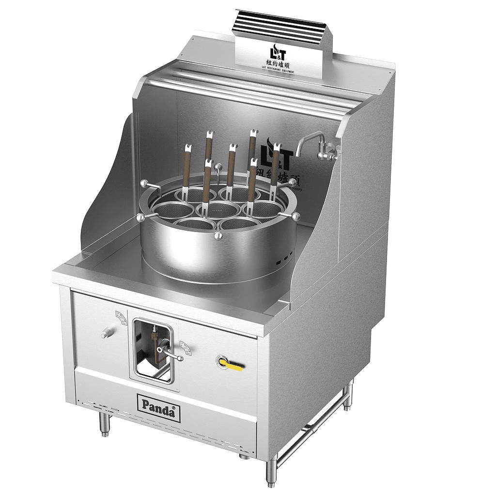 24" stainless steel furnace (with smoke vent) multifunctional standard stainless steel single eye large pot bare stove