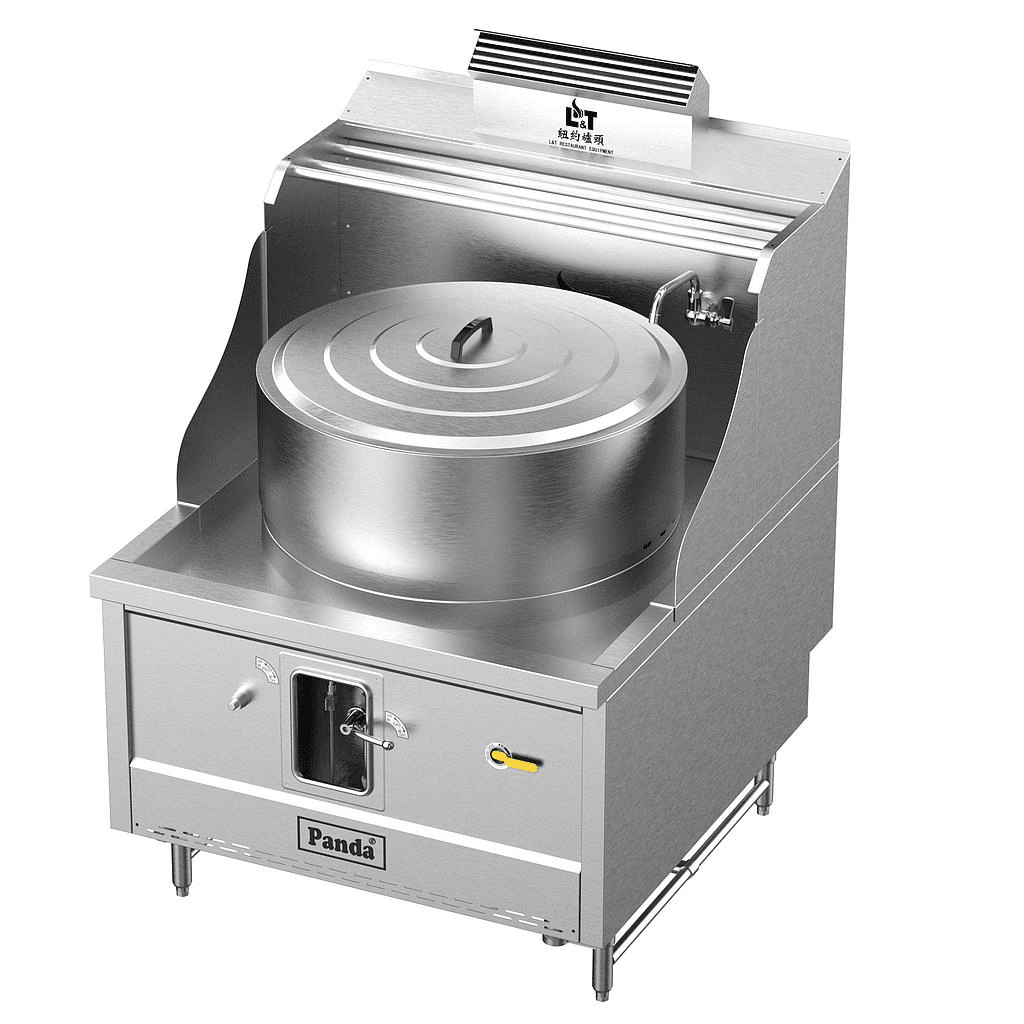 34" stainless steel furnace (with smoke vent) multifunctional standard stainless steel single eye large pot bare stove