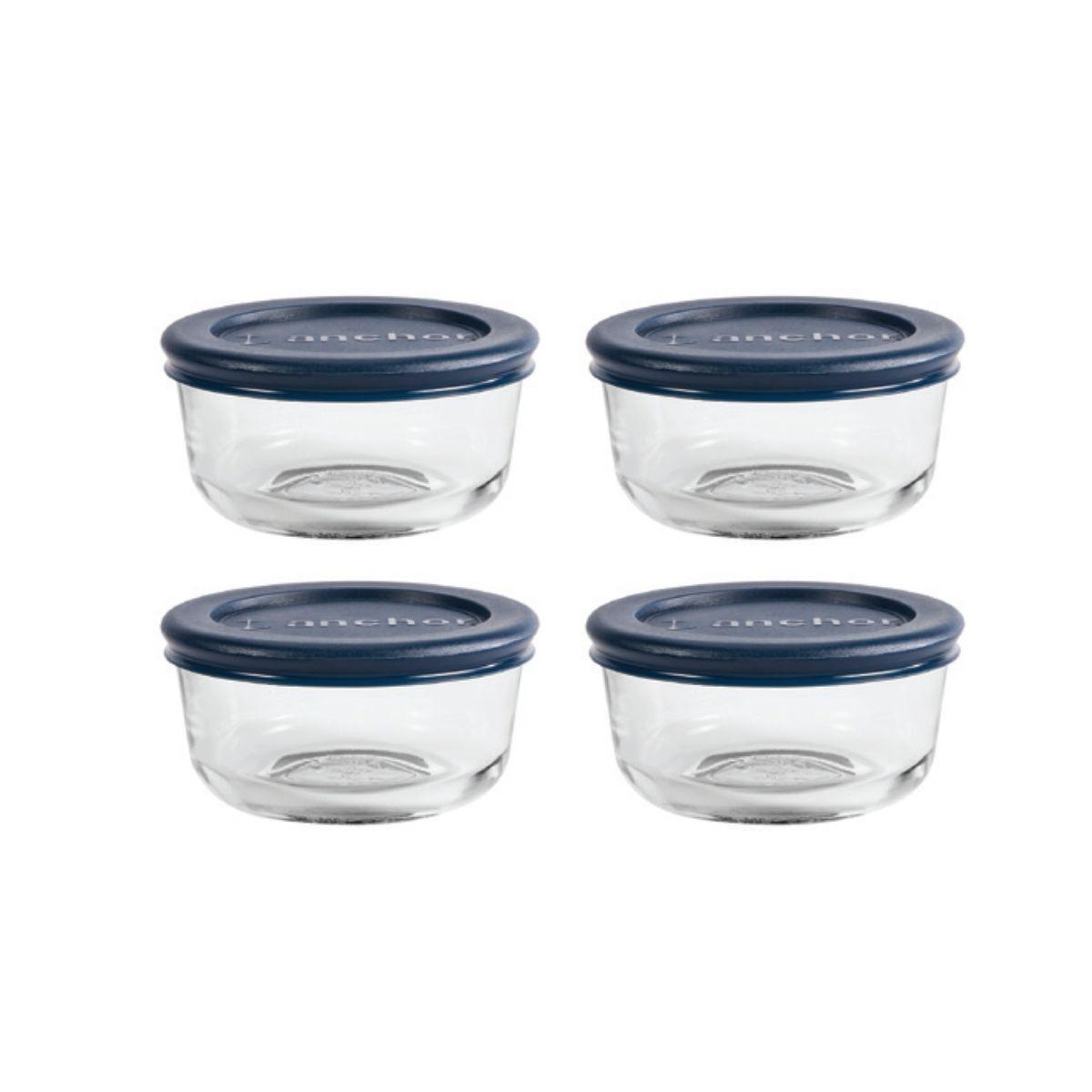 8pc. Round Value Pack w/ Blue Lids