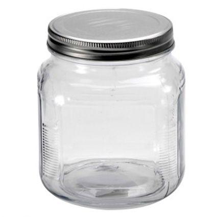 Cracker Jar w/ Brushed Metal Cover