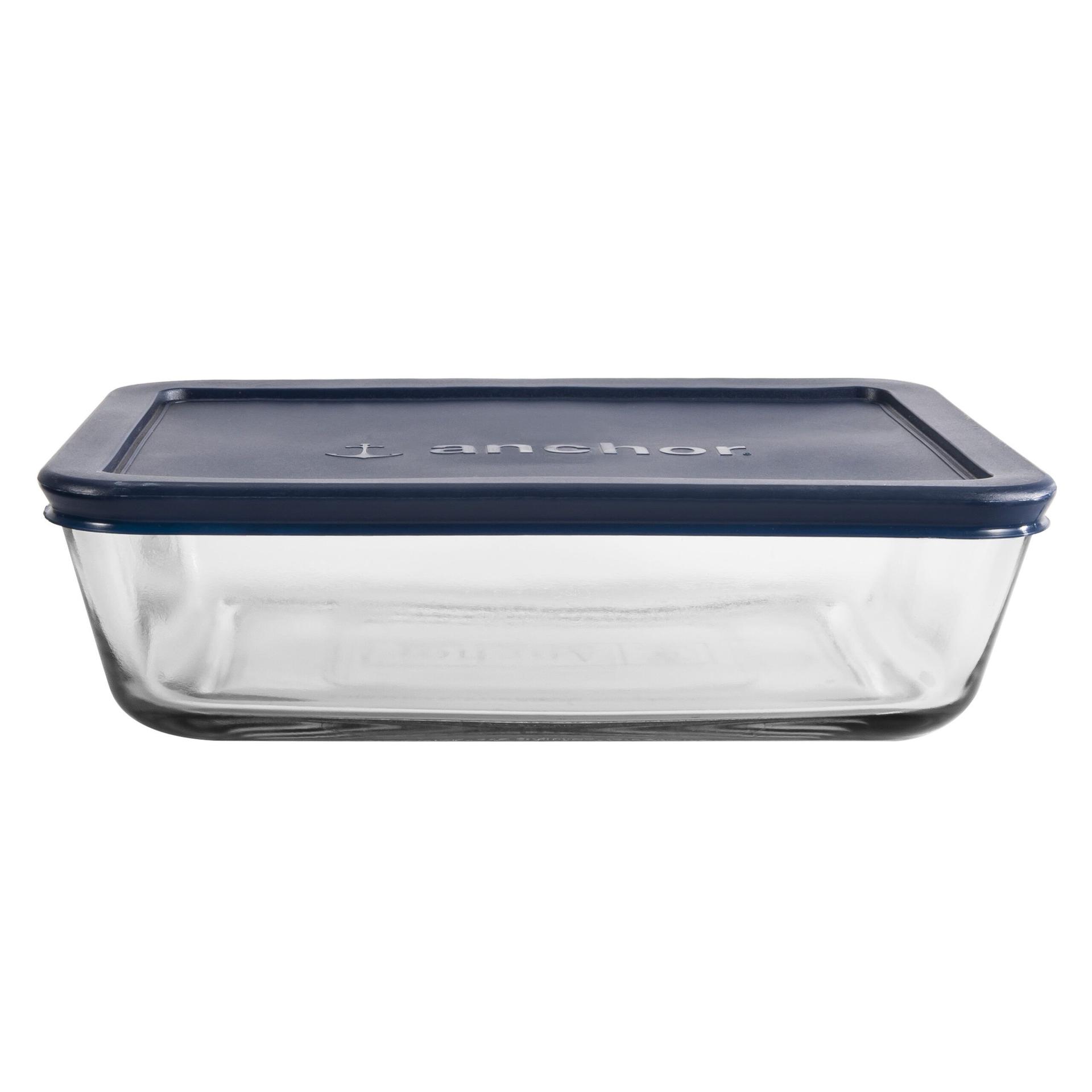 Rectangle Food Storage w/ Navy Lid
