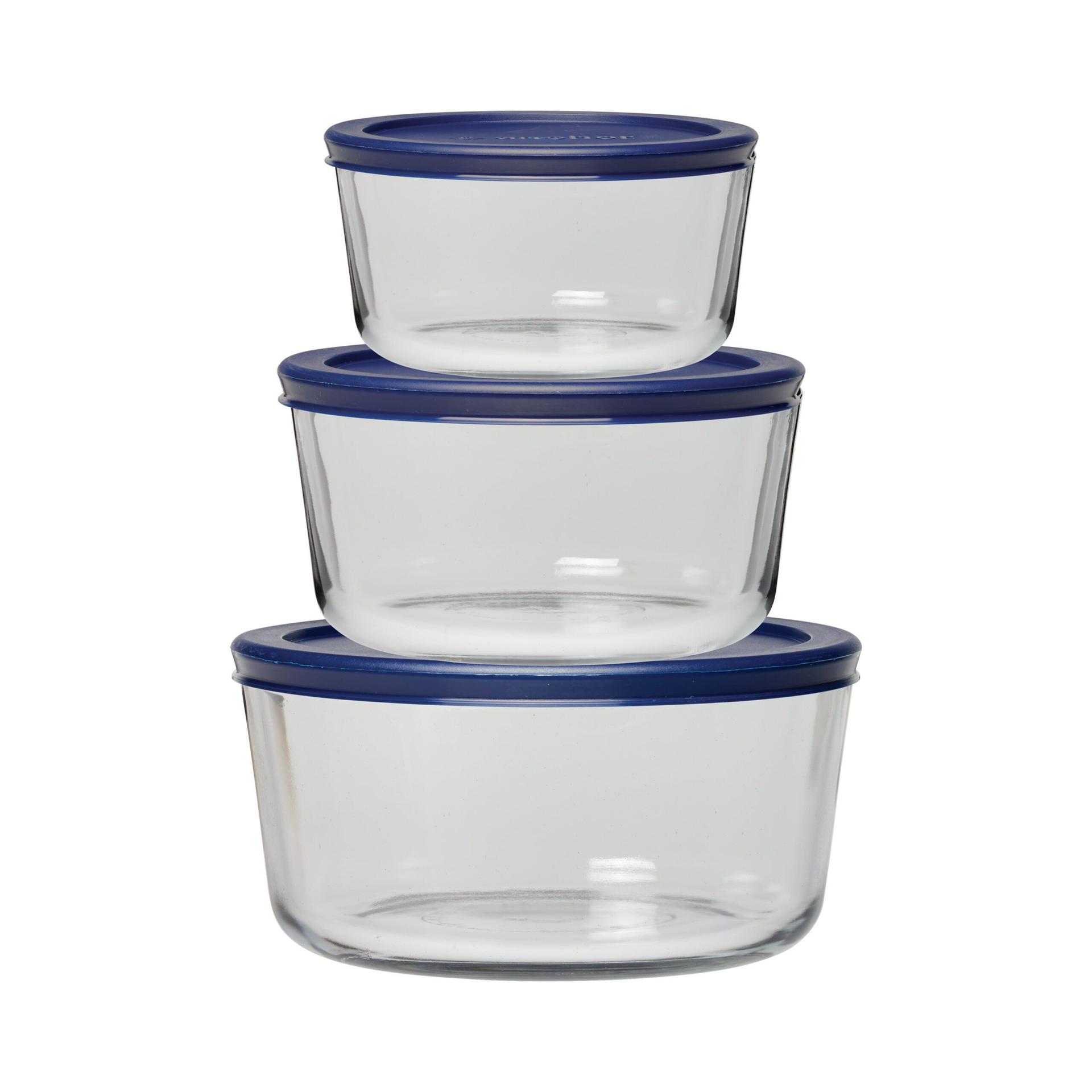 6pc. Storage w/ Blue Lids