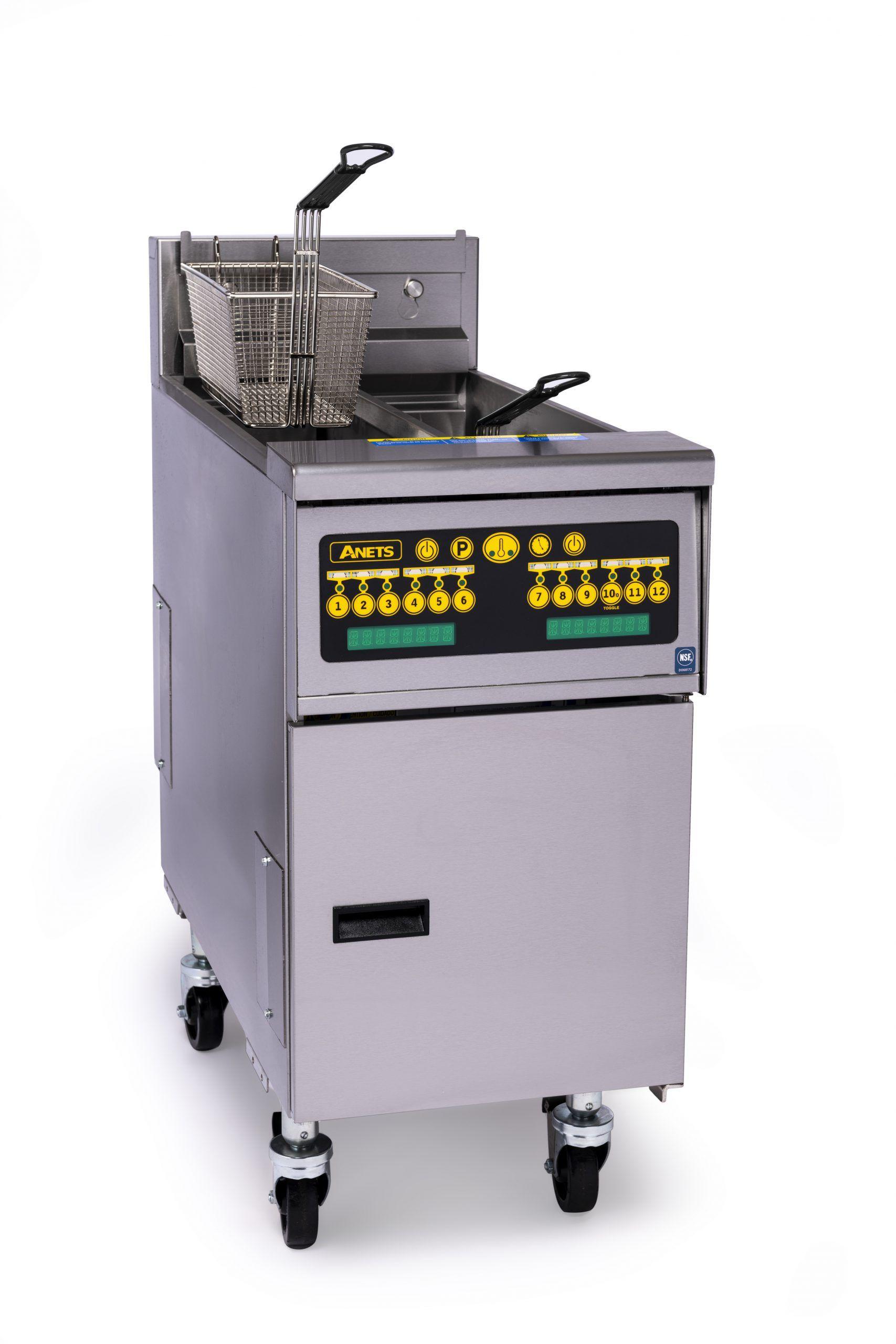 AEP18S-D-2FD High Production Electric Fryer 18" Dual Fryer with Filter Drawer with Digital Controls