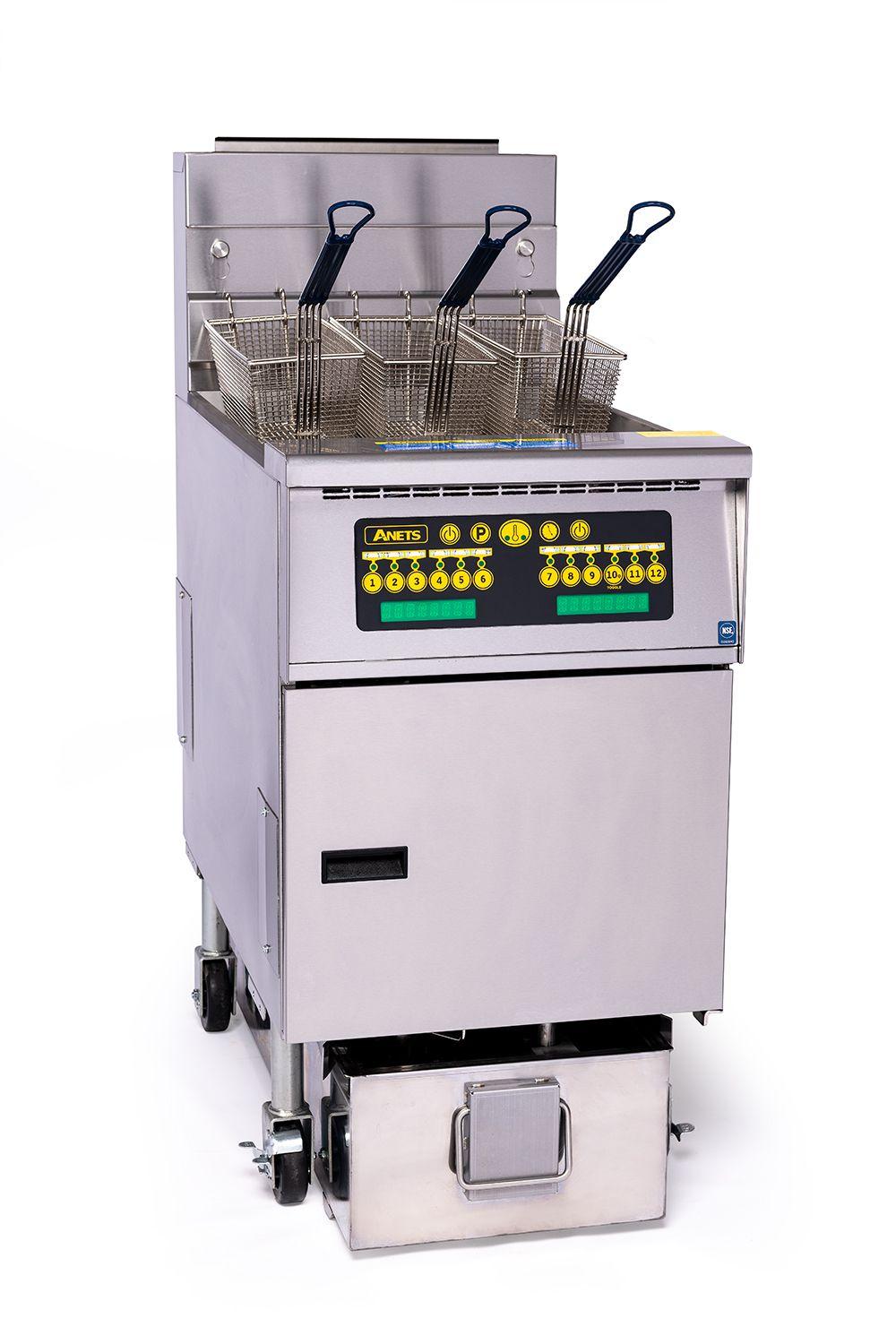 AGP75-D-3FD High Production Gas Fryer 18"X18" Triple Fryer with Filter Drawer with Digital Controls – Liquid Propane