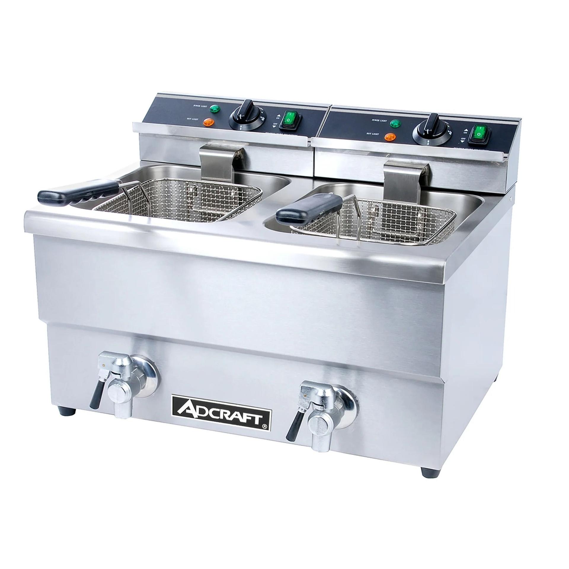 Adcraft Double Tank Deep Fryer with Faucet