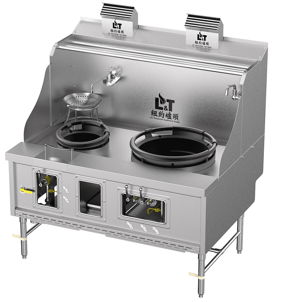 12"-22" Panda steel bladder (with smoke vent) standard stainless steel double-eye stove