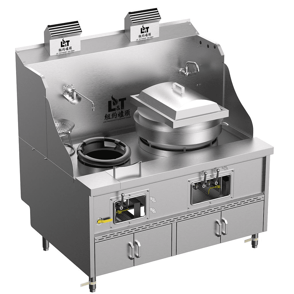 12"-22" Panda steel bladder (with smoke) steamed rice rolls, fried, multi-functional standard cabinet type stainless steel single-eye oven
