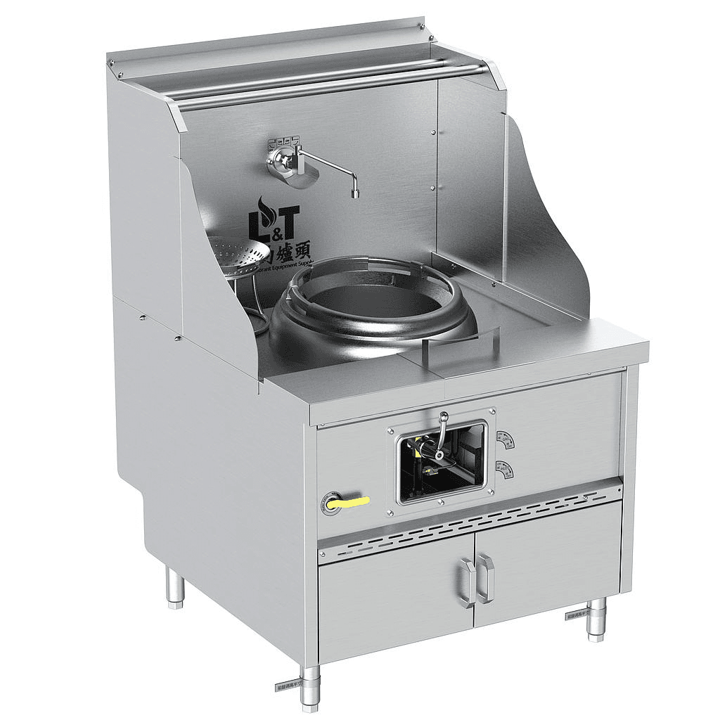 15" Panda curved steel bladder (smoke-free) American standard cabinet-style stainless steel single-eye frying stove