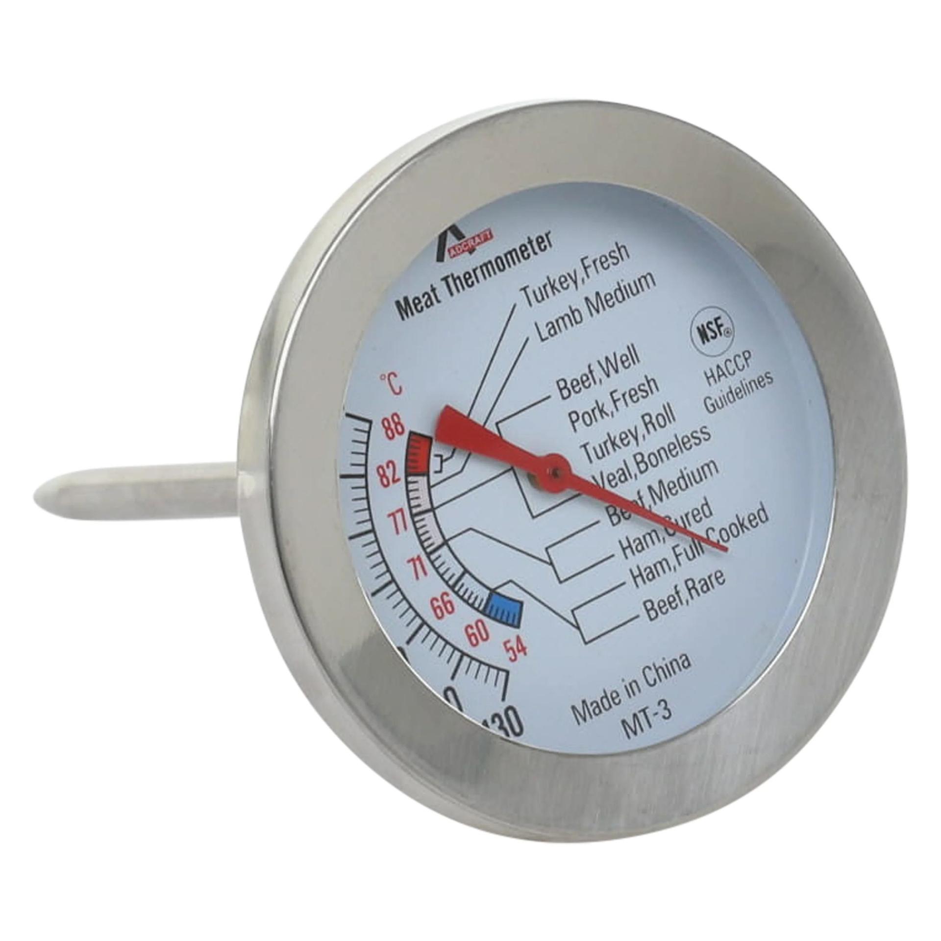Adcraft Meat Thermometer with Meat Skewer