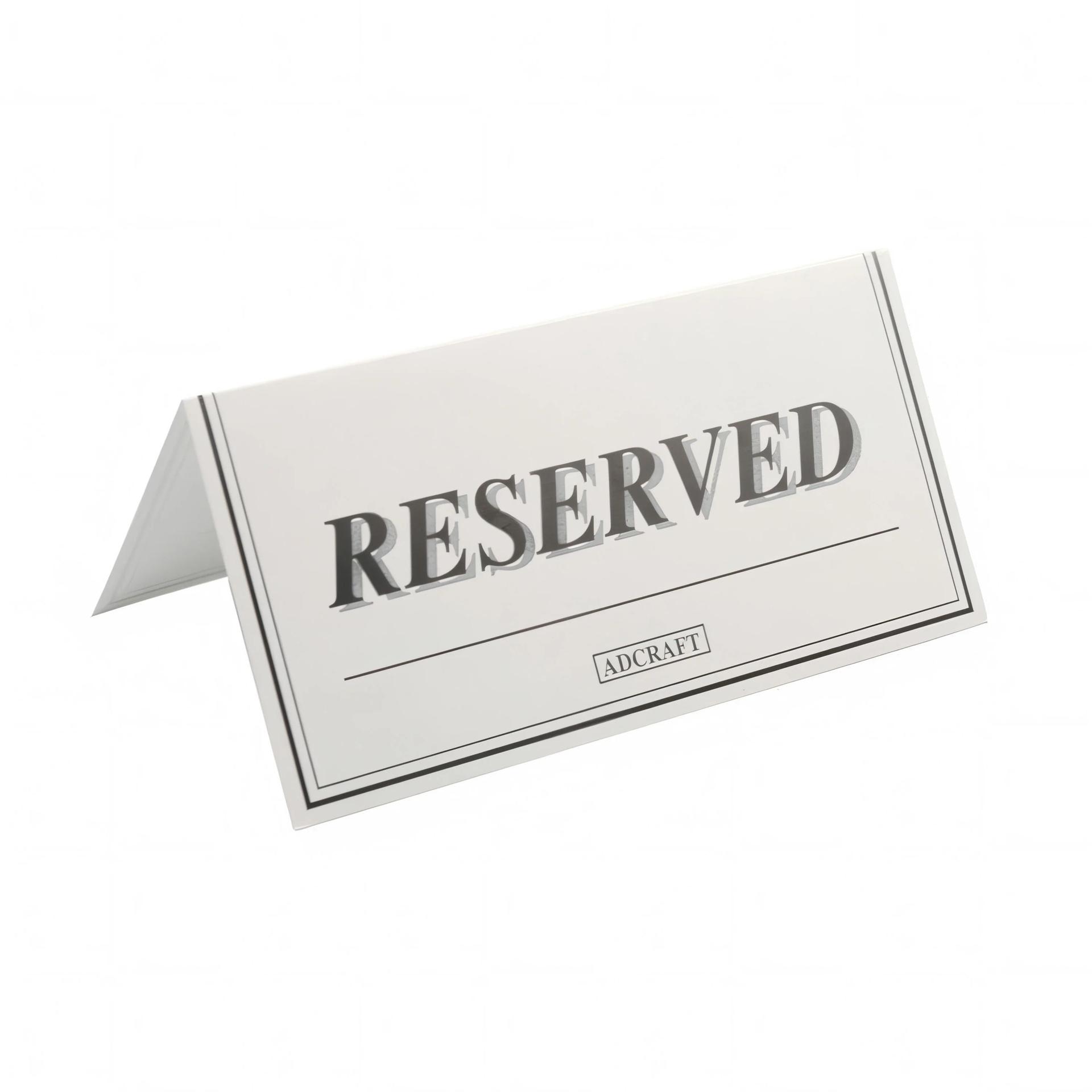 Adcraft "Reserved" Signs
