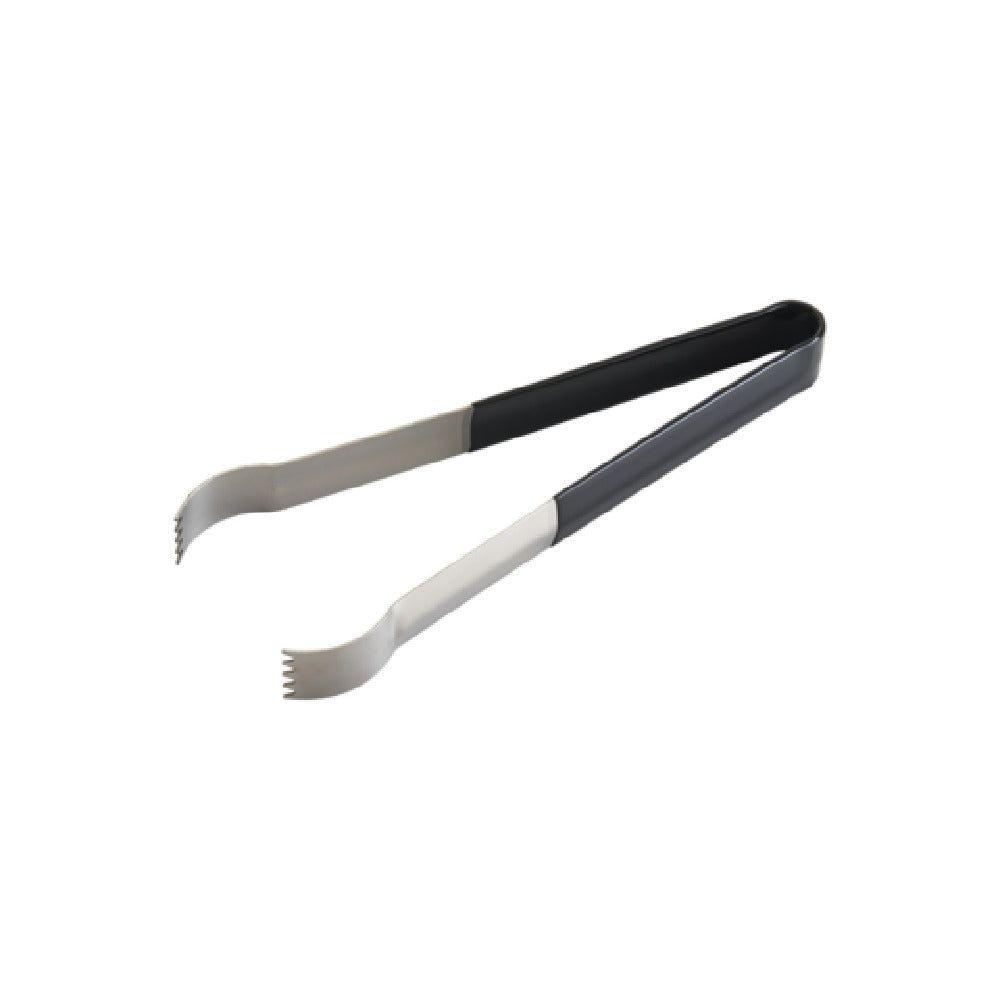 Winco PTPH-9 9 Inch Pom Tong Utility Insulated PVC Handle Black Heavy Duty Stainless Steel