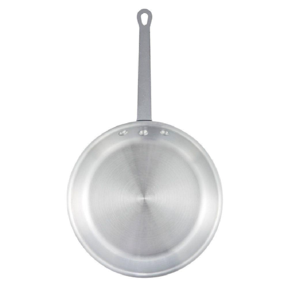 Winco AFP-7S 7 Inch Fry Pan Round Without Lid Riveted Handle Aluminum Natural Finish