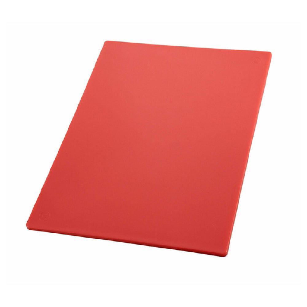 Winco CBRD-1824 24 Inch Cutting Board Red BPA Free Polypropylene