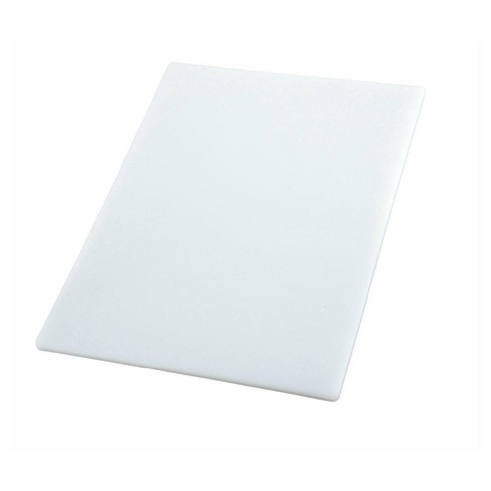Winco CBWT-1520 20 Inch Rectangular Cutting Board BPA Free White Plastic