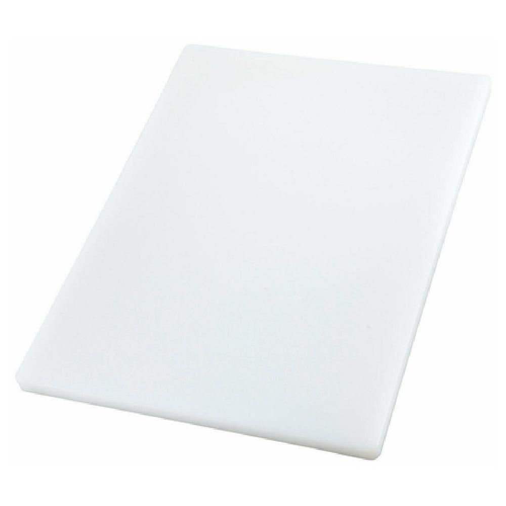 Winco CBXH-1218 18 Inch Rectangular Cutting Board BPA Free White Plastic