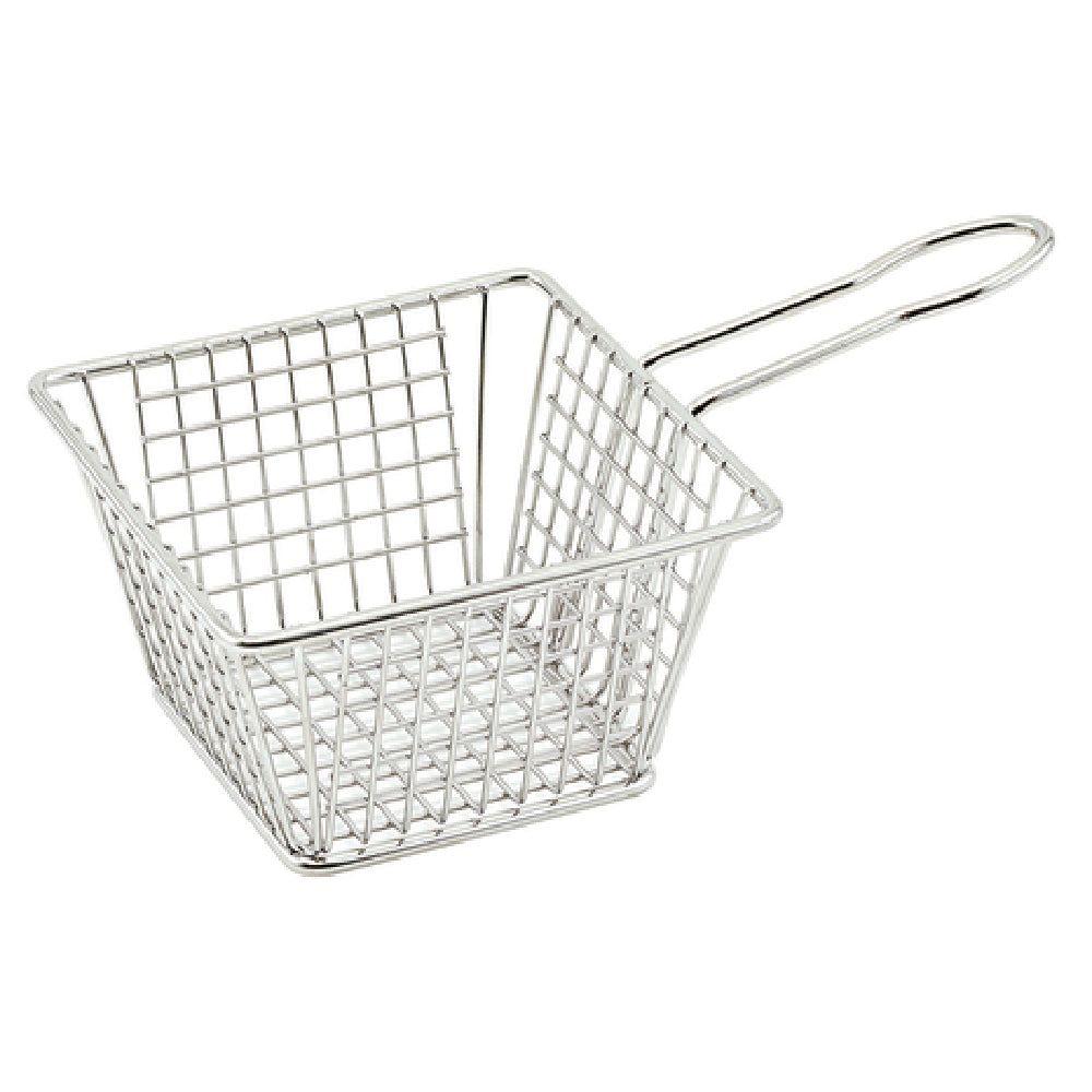 Winco FBM-554S 5 Inch Fry Basket Miniature Cookware Dishwasher Safe Stainless Steel