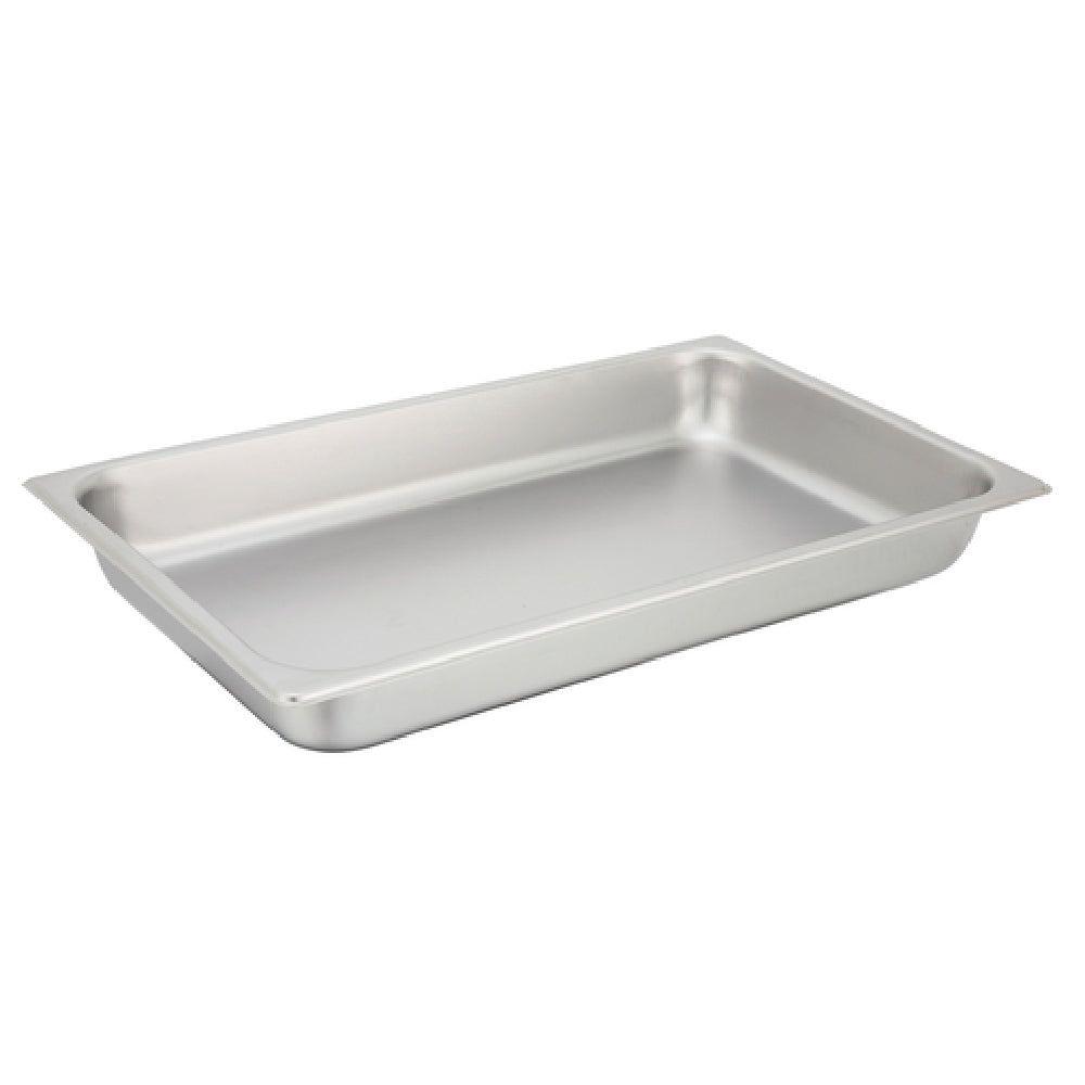 Winco SPF2 20 Inch Steam Table Pan Stainless Steel Full Size with Straight Sides