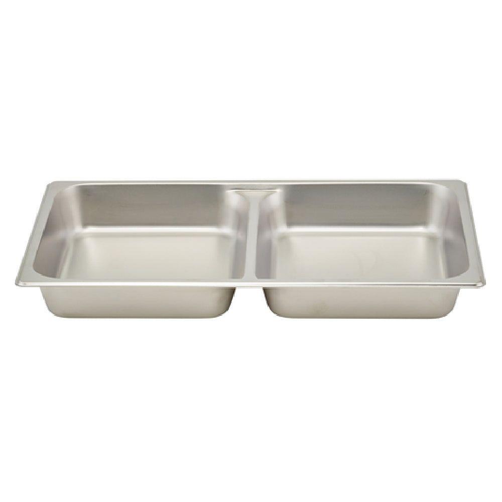 Winco SPFD2 Full Size Food Pan Divided Rectangular Stainless Steel