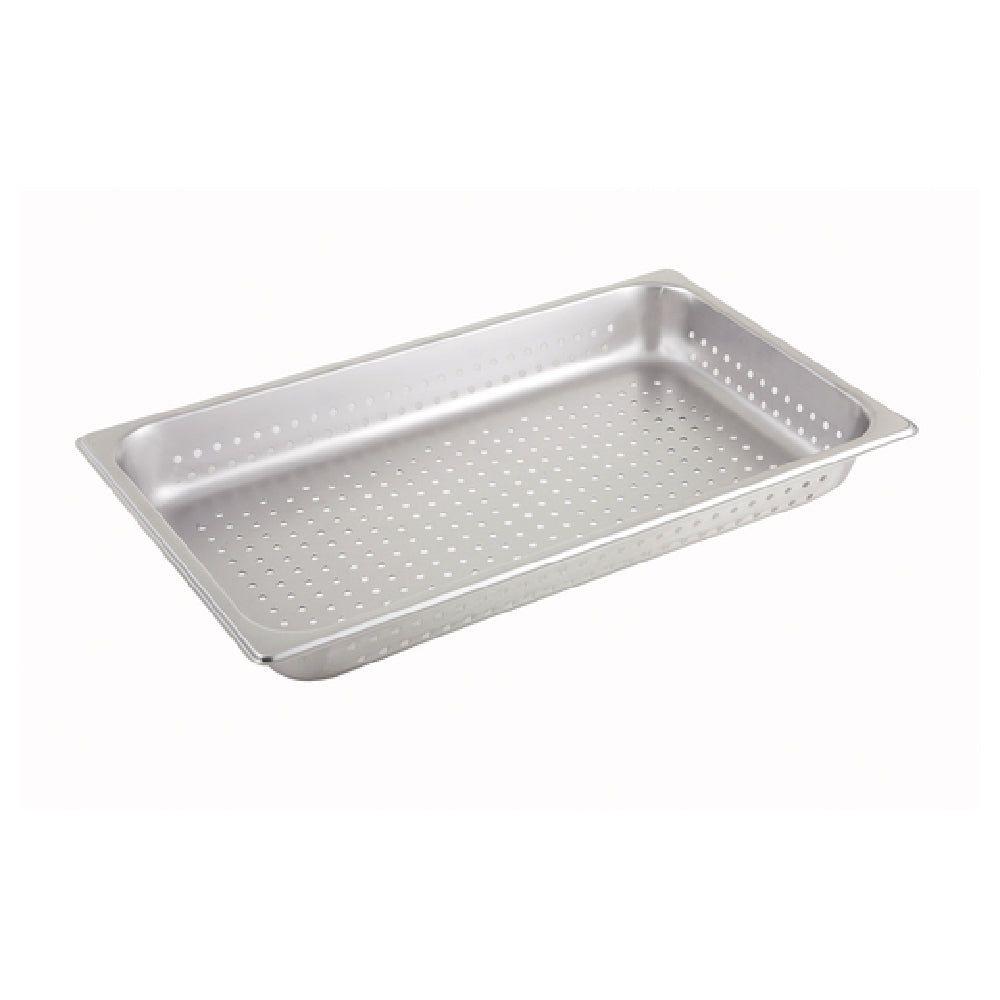 Winco SPFP2 Full Size 20-3/4 Inch Perforated Steam Table Pan 25 Gauge Stainless Steel