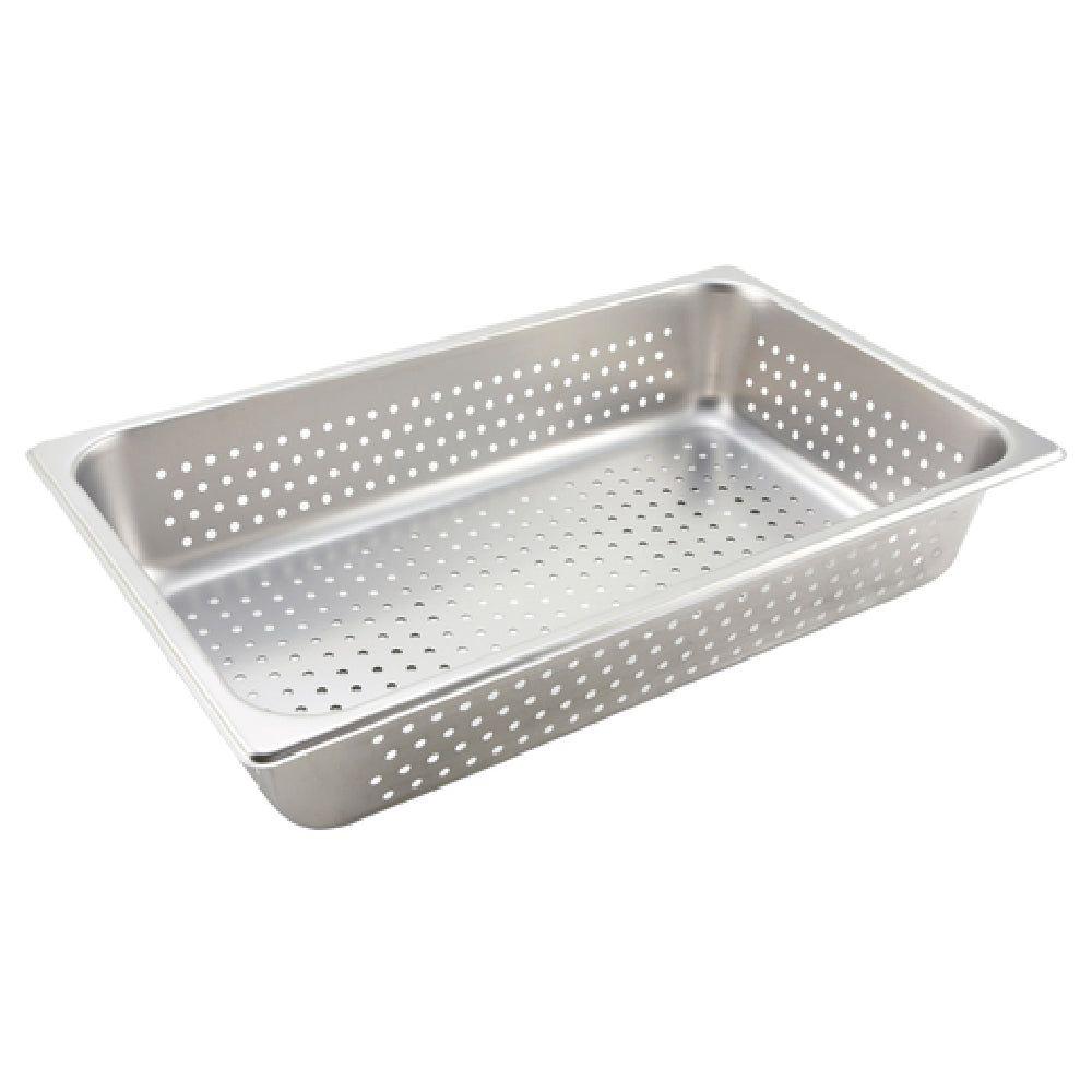 Winco SPFP4 Full Size 4 Inch Deep Perforated Steam Table Pan Stainless Steel