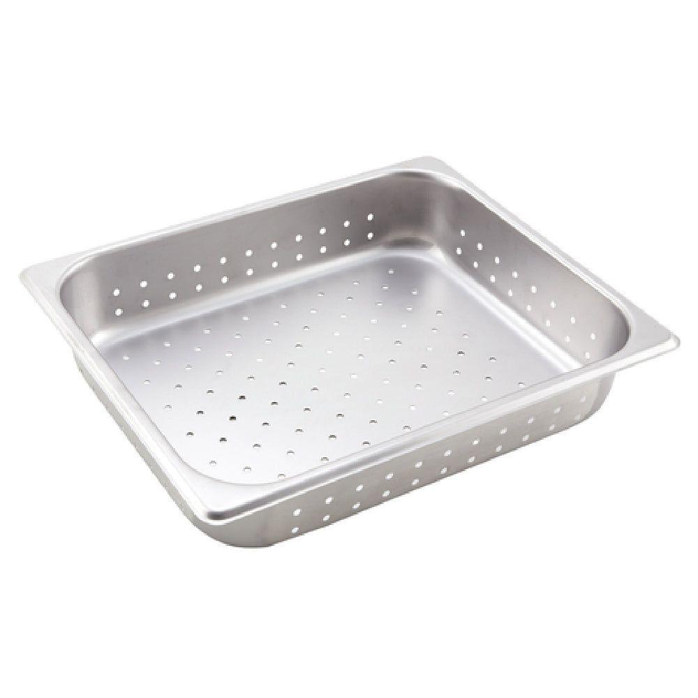 Winco SPHP2 1/2 Size Perforated Steam Table Pan Stainless Steel