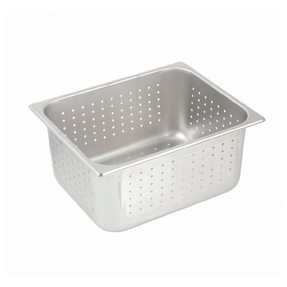 Winco SPHP6 12.75 Inch Perforated Steam Table Pan 25 Gauge Stainless Steel