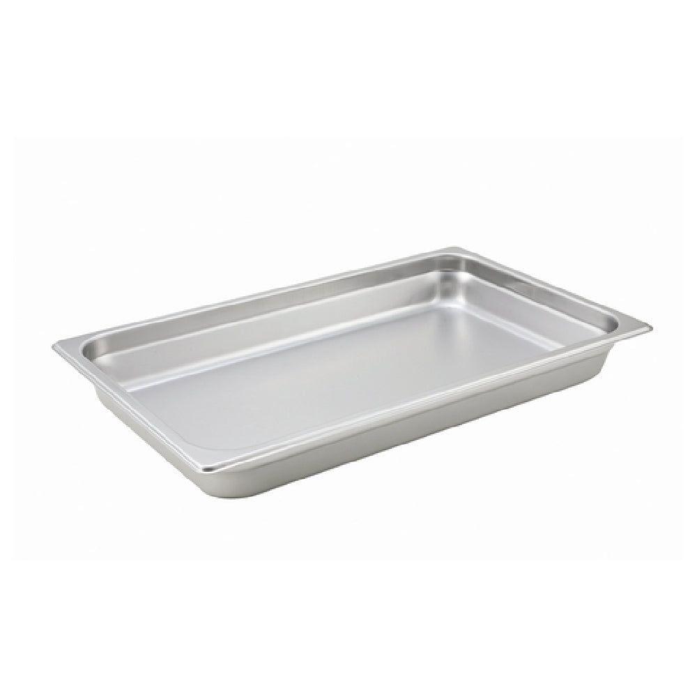 Winco SPJH-102 20 Inch Stainless Steel Steam Table Pan with Anti-Jamming