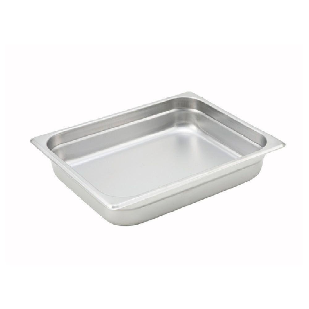 Winco SPJH-202 12 to 13 Inch Steam Table Pan 1/2 Size Anti-Jamming Stainless Steel
