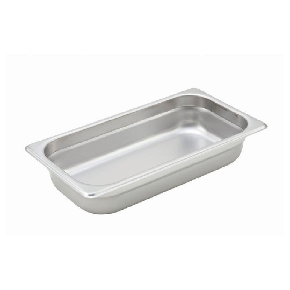 Winco SPJH-302 12-3/4 Inch Steam Table Pan 22 Gauge Heavy Weight Stainless Steel