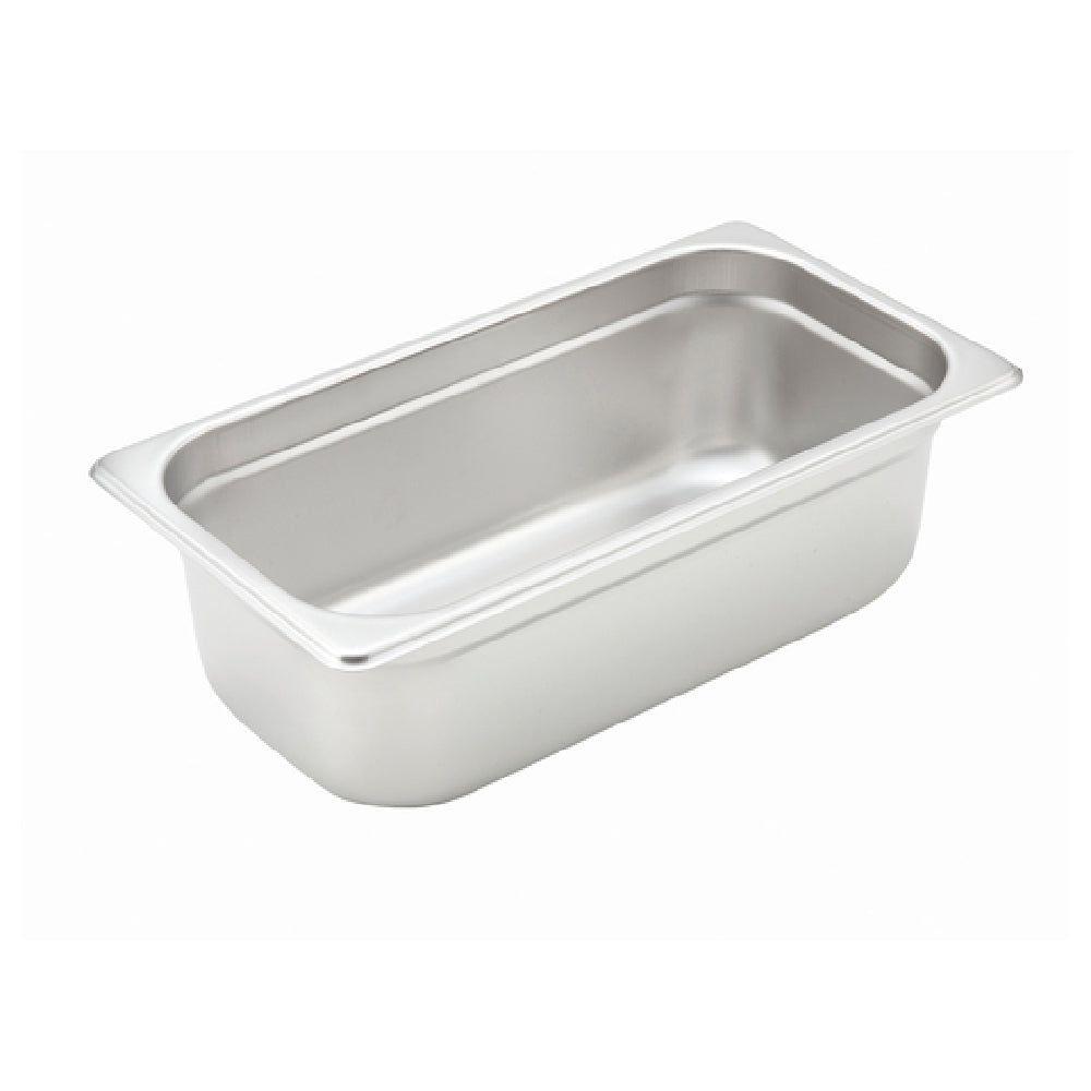 Winco SPJH-304 12-3/4 Inch 22 Gauge Stainless Steel Steam Table Pan with Anti-jamming