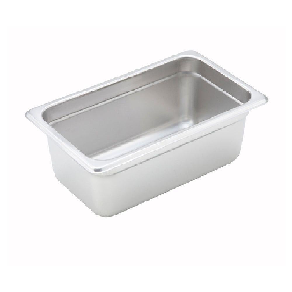 Winco SPJH-404 10 Inch Stainless Steel Steam Table Pan 22 Gauge Heavy Weight