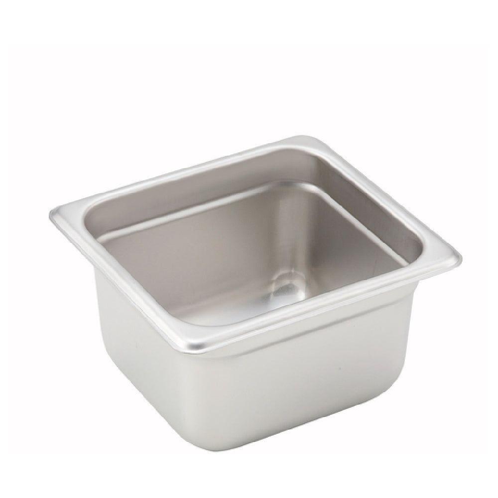 Winco SPJH-604 6-7/8 Inch 1/6 Size Steam Table Pan Anti-jamming Stainless Steel