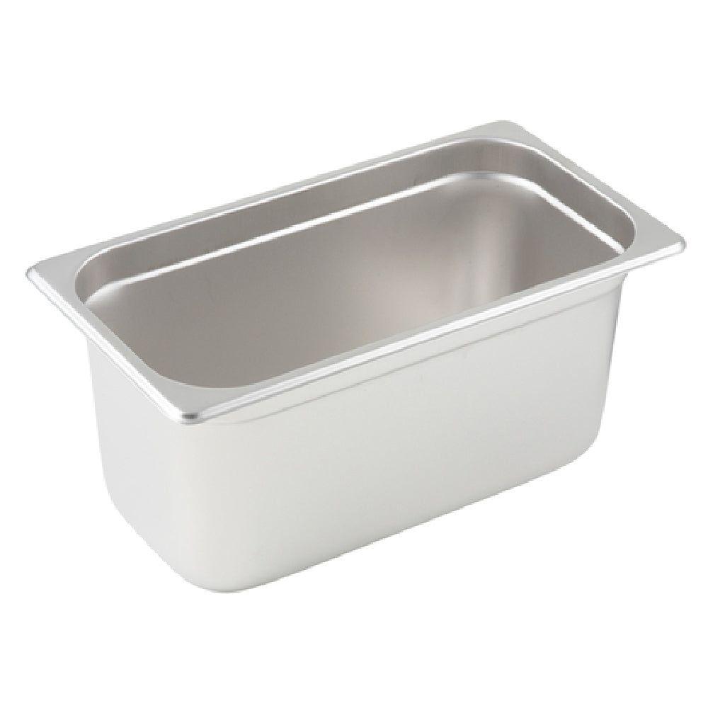 Winco SPJL-306 12-3/4 Inch Steam Table Pan 25 Gauge Anti-Jamming Stainless Steel